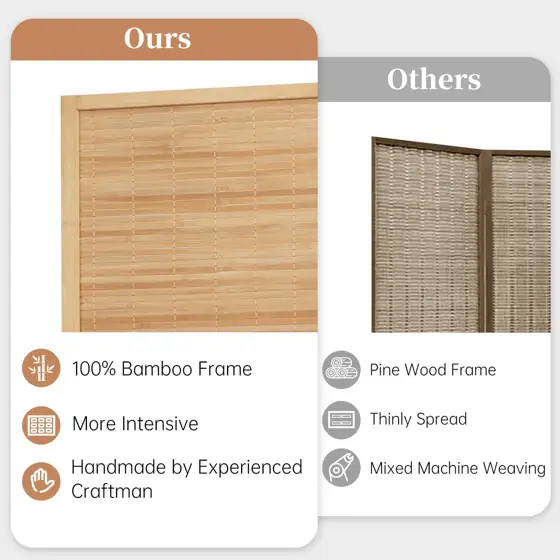 Room Divider Folding Privacy Screens,Hand-Made… — Photo 2