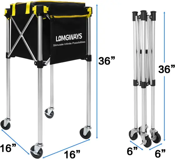 Pickleball Tennis Hopper Foldable Cart… — Photo 2