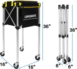 Pickleball Tennis Hopper Foldable Cart… — Photo 2