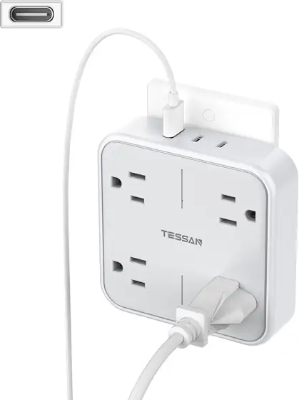 TESSAN Multi Plug Outlet Extender… — Photo 1