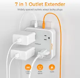 TESSAN Multi Plug Outlet Extender… — Photo 2