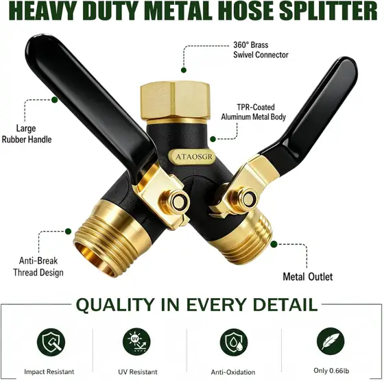 Garden Hose Splitter 2-Way Heavy… — Photo 2