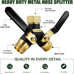 Garden Hose Splitter 2-Way Heavy… — Photo 2