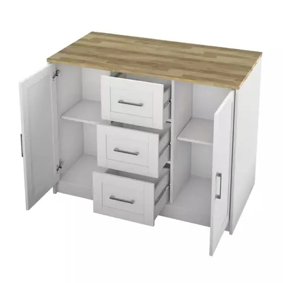 Brilliant White Wood 45.5 in.… — Photo 2