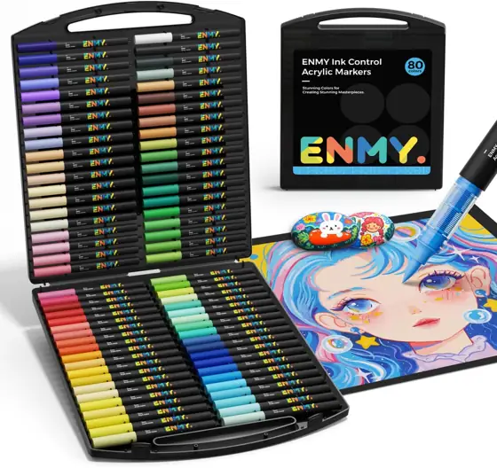 80 Colors Acrylic Paint Markers,… — Photo 1