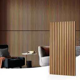 Dark Oak Slat MDF Acoustic… — Photo 1