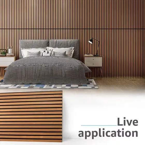 Dark Oak Slat MDF Acoustic… — Photo 2
