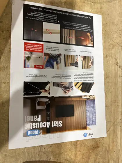 Art3d Walnut Wood Slat Acoustic… — Photo 4