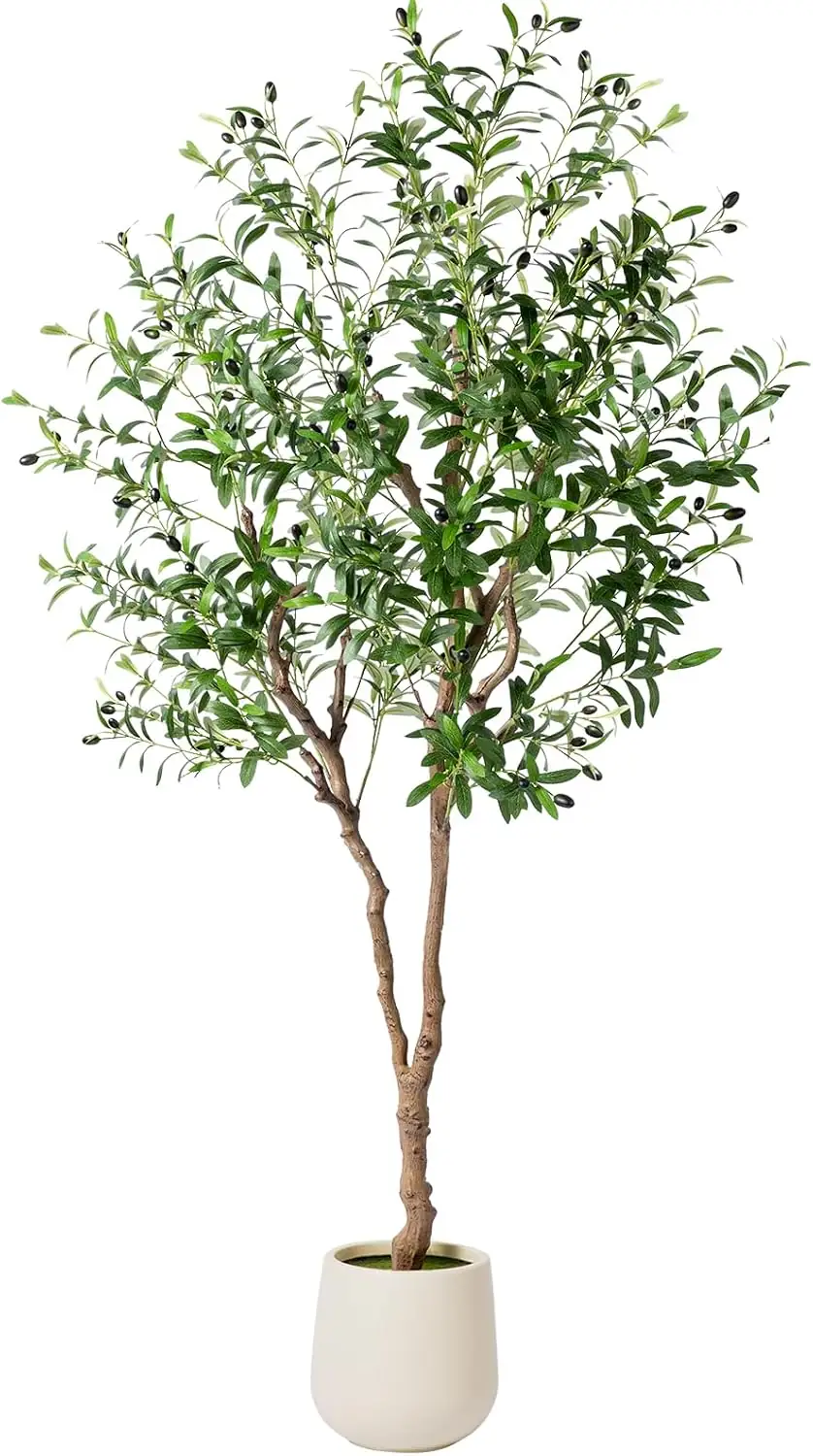 6ft Faux Olive Tree with… — Photo 1