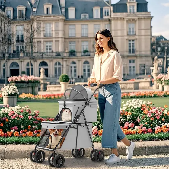 Double Pet Stroller for Medium/Small… — Photo 2