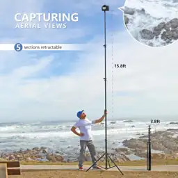 RAUBAY 16ft Tall Tripod Stand,… — Photo 2