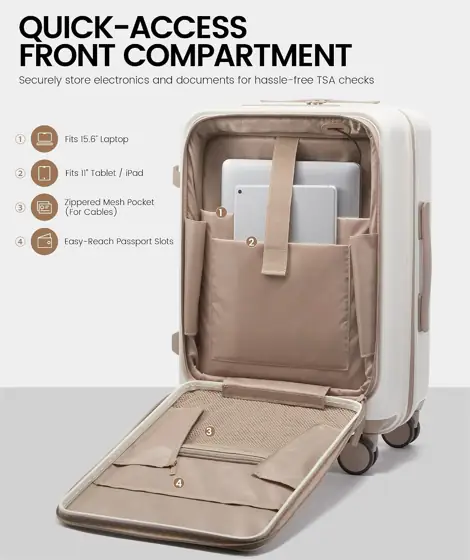 LOVEVOOK Carry-On Luggage 22x14x9, Airline… — Photo 2