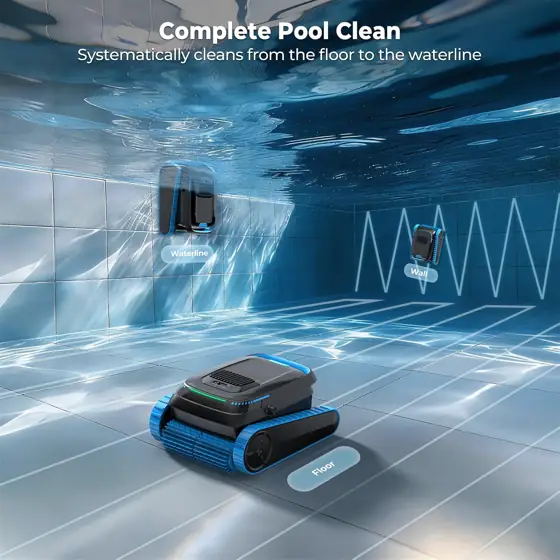 Cordless Robotic Pool Cleaner, 5000… — Photo 2