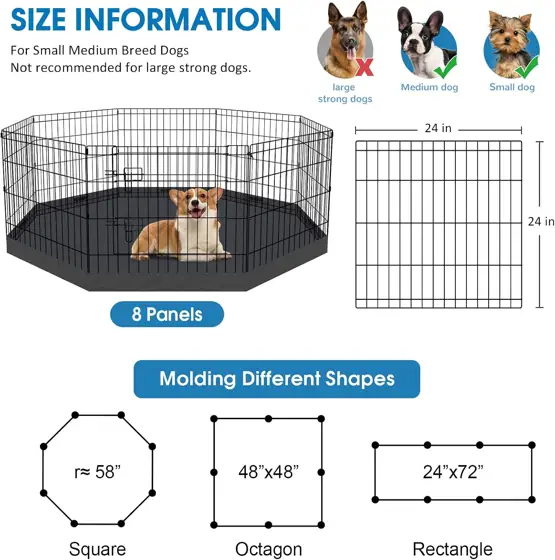 PEEKABOO Dog Playpen 24" H,… — Photo 2