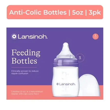 Lansinoh Anti-Colic Bottles, BPA-Free, 5oz,… — Photo 1