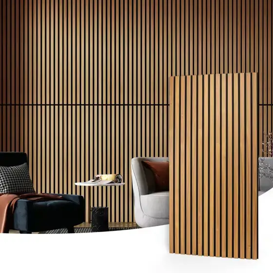 Dark Oak Slat MDF Acoustic… — Photo 1