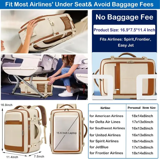 EZUOLA Travel Backpack for Women,… — Photo 2