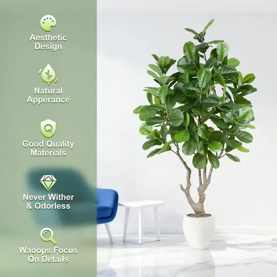 7.6-Feet Fiddle Leaf Fig Artificial… — Photo 2