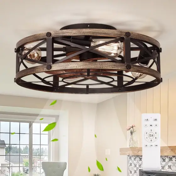 SHLUCE Caged Ceiling Fan with… — Photo 1