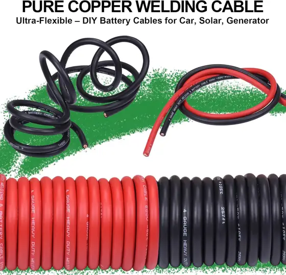 4 Gauge Battery Cable, 10ft… — Photo 2