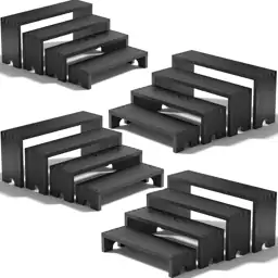 4-Pack Black Wooden Tiered Riser… — Photo 1