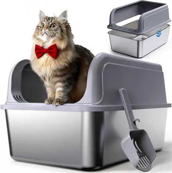 Powools Stainless Steel Cat Litter… — Photo 1