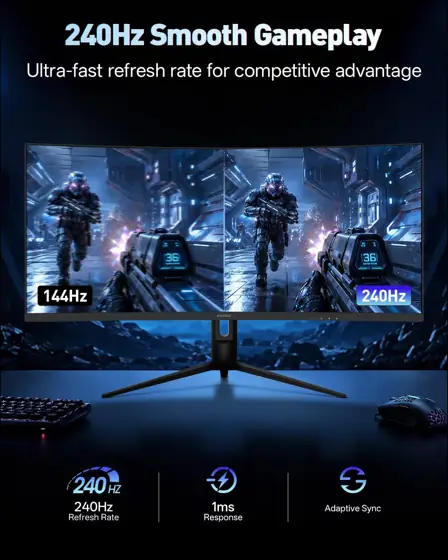 KOORUI 34 Inch 240Hz WQHD… — Photo 2