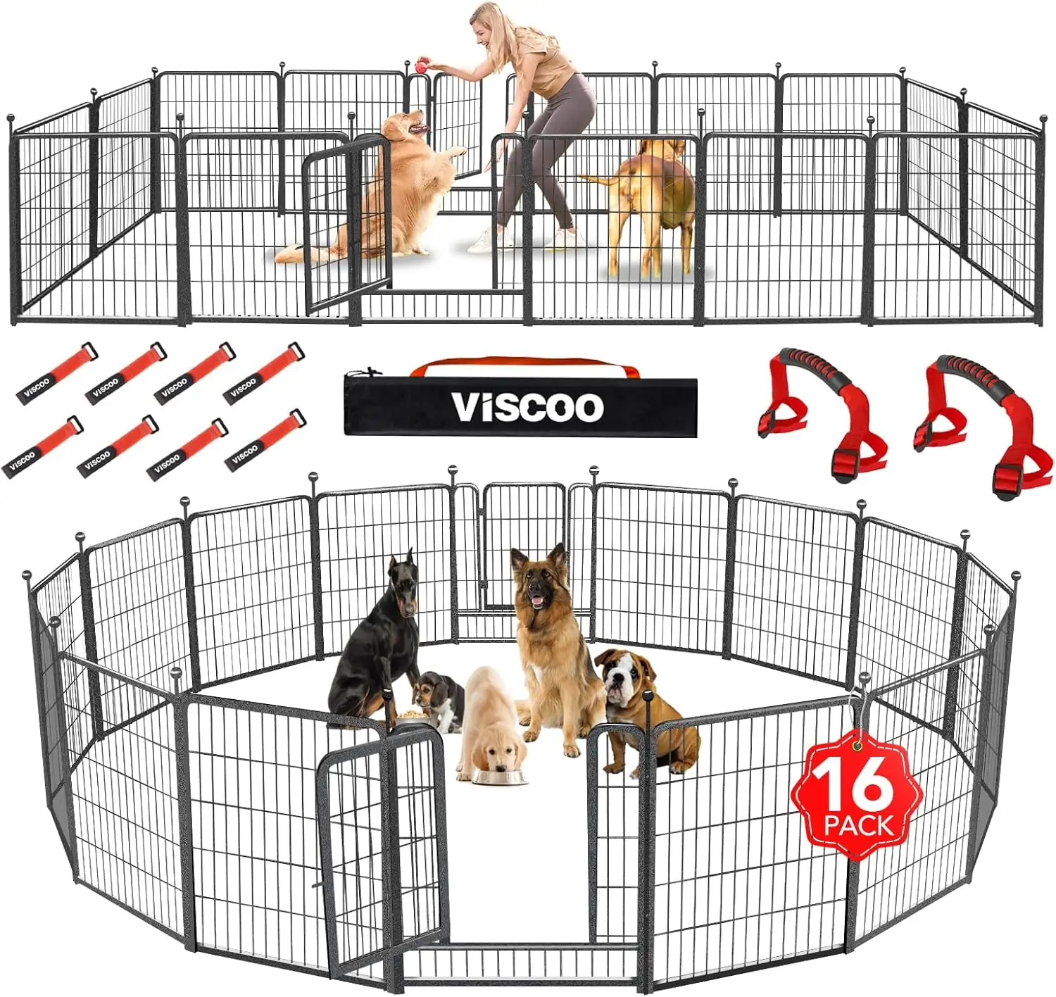 VISCOO Dog Playpen Outdoor, 16… — Photo 1