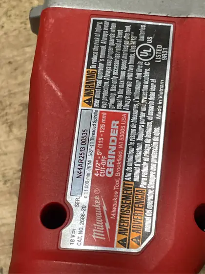 Milwaukee M18 Cordless 4-1/2 to… — Photo 4