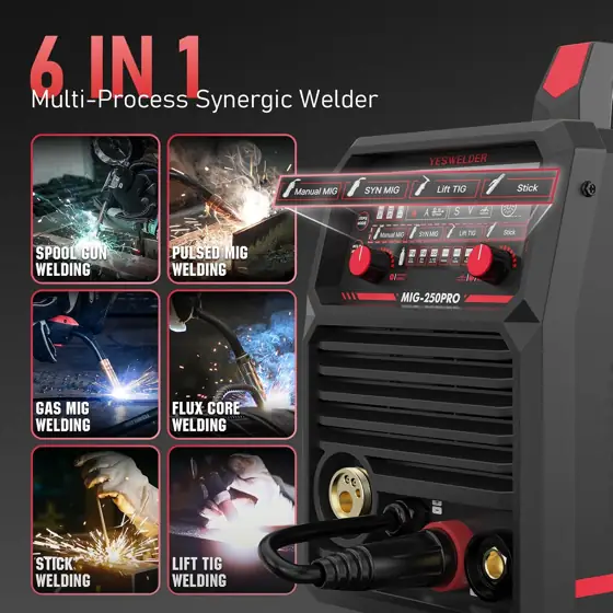 YESWELDER 250A MIG Welder, 110V/220V… — Photo 2