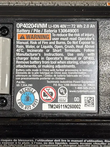 RYOBI 40V EZClean 600 PSI… — Photo 4