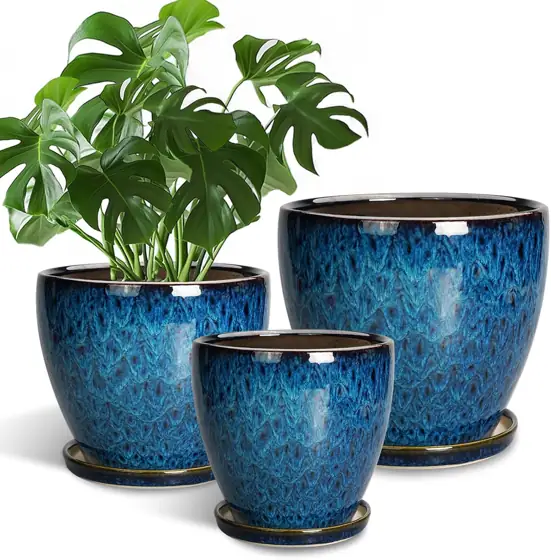 Plant Pots Ceramic Planters with… — Photo 1