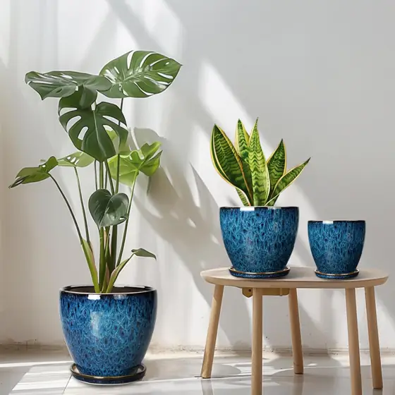 Plant Pots Ceramic Planters with… — Photo 2