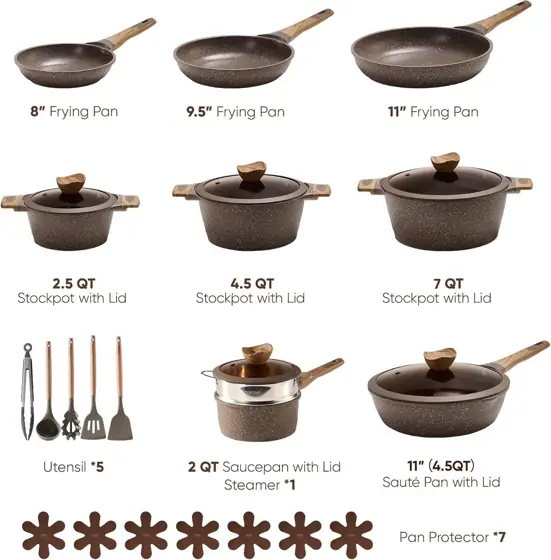 CAROTE 26pcs Pots and Pans… — Photo 2