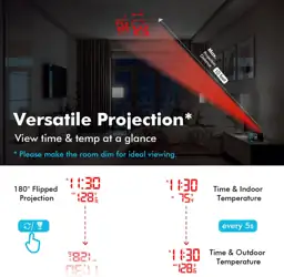 DR.PREPARE Projection Alarm Clock with… — Photo 2