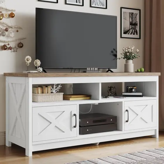 YITAHOME Farmhouse TV Stand with… — Photo 1