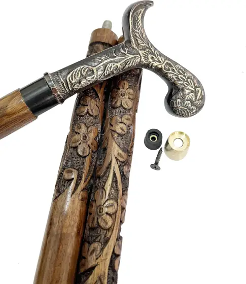 Elegant Wooden Walking Stick with… — Photo 1