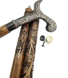 Elegant Wooden Walking Stick with… — Photo 1