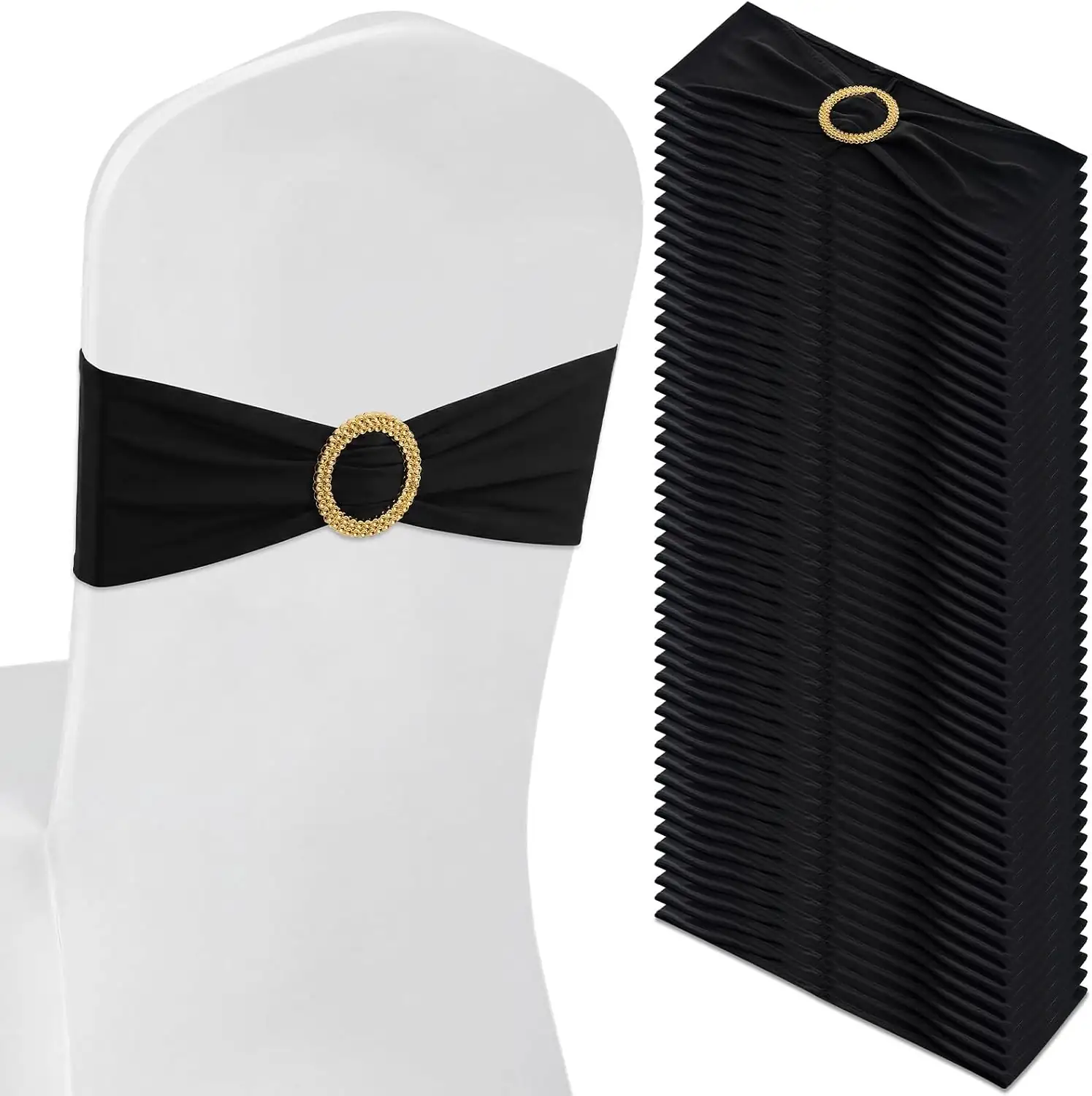 50 Pcs Spandex Chair Sashes… — Photo 1