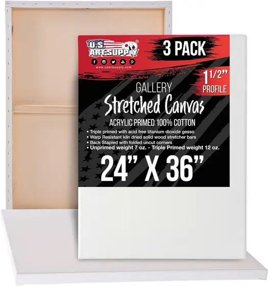 U.S. Art Supply 24"x36" Stretched… — Photo 1