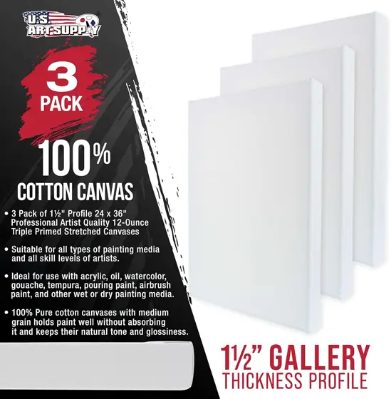 U.S. Art Supply 24"x36" Stretched… — Photo 2