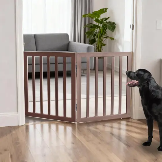 ZJSF Freestanding Indoor Dog Gate,… — Photo 1