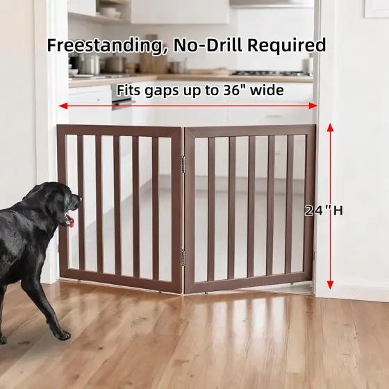 ZJSF Freestanding Indoor Dog Gate,… — Photo 2