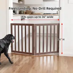 ZJSF Freestanding Indoor Dog Gate,… — Photo 2