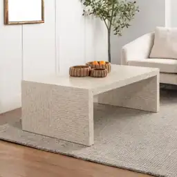 48 in. Cream Rectangle Capiz… — Photo 1