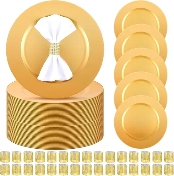 Tanlade 100 Pieces Charger Plates… — Photo 1