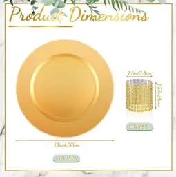 Tanlade 100 Pieces Charger Plates… — Photo 2