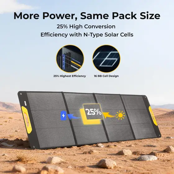 BougeRV 200W Portable Solar Panel,… — Photo 2