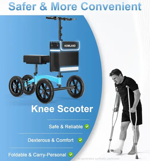 HOMLAND Knee Scooter Walker for… — Photo 2