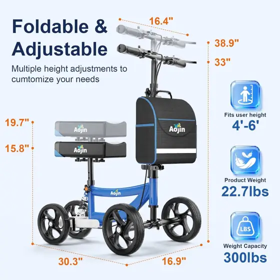 Aojin Knee Scooter for Adults… — Photo 2